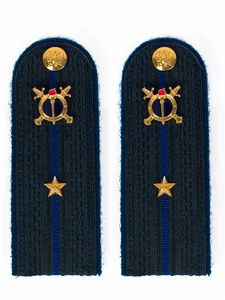 Погоны Юстиции в сборе на куртку картон 13 см звание Младший лейтенант