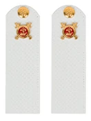 Погоны Полиции на рубашку белые КАРТОН Звание Рядовой 12 см