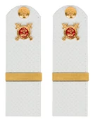 Погоны Полиции на рубашку белые КАРТОН Звание Ефрейтор 12 см