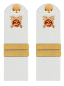 Погоны Полиции на рубашку белые КАРТОН Звание Младший Сержант 12 см