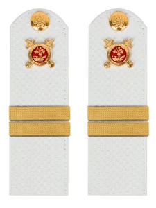 Погоны Полиции на рубашку белые КАРТОН Звание Младший Сержант 12 см