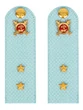 Погоны Полиции на рубашку голубые КАРТОН Звание Прапорщик 12см