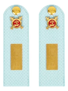 Погоны Полиции на рубашку голубые КАРТОН Звание Старшина 12 см