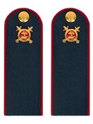 Погоны Полиции темно-синие КАРТОН Звание Рядовой 12см