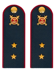 Погоны Полиции темно-синие КАРТОН Звание Прапорщик 12см