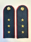 Погоны Полиции на Китель синие КАРТОН Звание Ст. Прапорщик Пришивные 12см