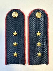 Погоны Полиции на Китель синие КАРТОН Звание Ст. Прапорщик Пришивные 12см