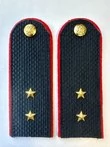 Погоны Полиции на Китель синие КАРТОН Звание Прапорщик Пришивные 12см