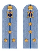 Погоны Юстиции на рубашку в сборе картон Звание Капитан 12 см