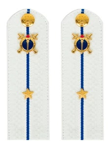 Погоны Юстиции белые КАРТОН звание Младший лейтенант 12см