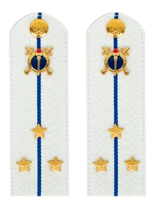 Погоны Юстиции белые КАРТОН звание Старший Лейтенант 12см
