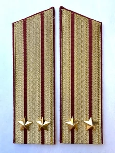 Погоны Росгвардии ФСВНГ парадные золотые 17 см Скос звание Подполковник