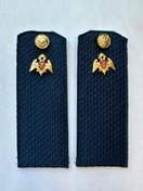 Погоны Росгвардии ФСВН 14х5 см КАРТОН звание Рядовой цвет темно-синий