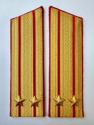 Погоны Общевойсковые парадные Подполковник Скос картон цвет золотой