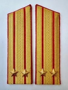Погоны Общевойсковые парадные Подполковник Скос картон цвет золотой