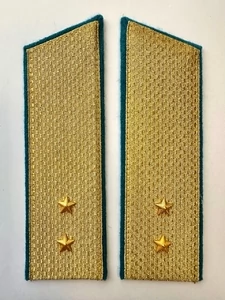 Погоны ВДВ, ВКС, ВВС парадные золотые с фурнитурой Скос на Китель звание Прапорщик