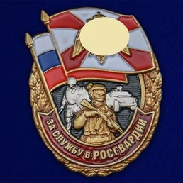 Нагрудный знак "За службу в Росгвардии" №2441