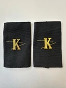 Фальш погоны Полиции Курсантские иссиня-черные Буквы К в комплекте (металл)