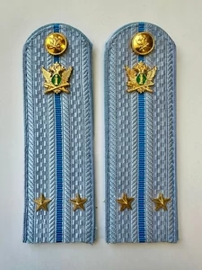 Погоны ФССП с фурнитурой звание Лейтенант картон 14см цвет голубой