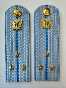 Погоны ФССП с фурнитурой звание Старший Лейтенант картон 14см цвет голубой