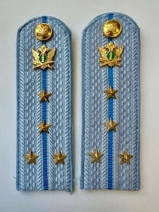 Погоны ФССП с фурнитурой звание Капитан картон 14см цвет голубой