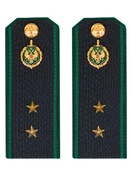 Погоны Пограничной службы ПС ФСБ в сборе картон на куртку звание Прапорщик 12см