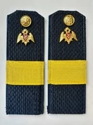 Погоны Росгвардии ФСВН 13,5 см ПЛАСТИК звание Старший сержант цвет темно-синий галун