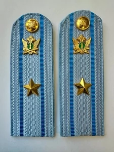 Погоны ФССП с фурнитурой звание Майор картон 13см цвет голубой