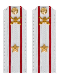 Погоны МО Сухопутные войска белые звание Майор ПЛАСТИК