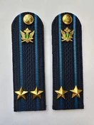 Погоны ФССП с фурнитурой звание Подполковник картон 12см цвет темно-синий
