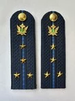 Погоны ФССП с фурнитурой звание Капитан картон 12см цвет темно-синий
