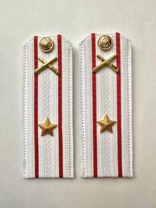Погоны МО РВиА белые звание Майор ПЛАСТИК