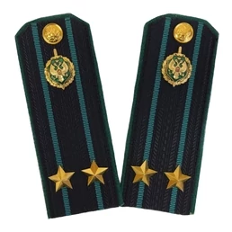 Погоны Пограничной службы ПС ФСБ в сборе ПЛАСТИК на куртку звание Подполковник 13,5см