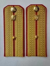 Погоны Следственного комитета парадные Младший Лейтенант картон цвет золотой