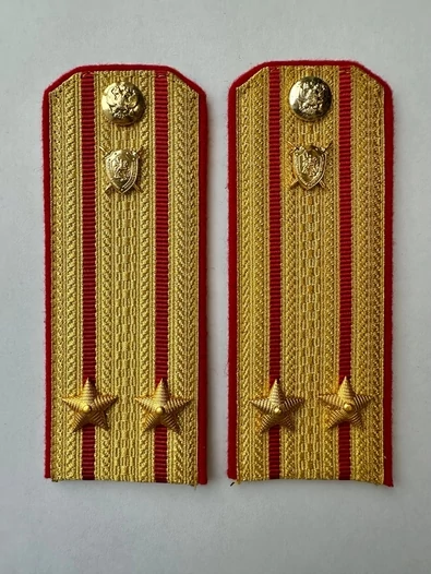 Погоны Следственного комитета парадные Подполковник картон цвет золотой