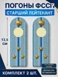 Погоны ФССП с фурнитурой звание Старший Лейтенант ПЛАСТИК 13,5см цвет голубой