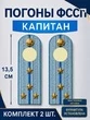 Погоны ФССП с фурнитурой звание Капитан ПЛАСТИК 13,5см цвет голубой