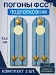 Погоны ФССП с фурнитурой звание Подполковник ПЛАСТИК 13,5см цвет голубой