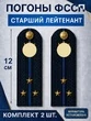 Погоны ФССП с фурнитурой звание Старший Лейтенант картон 12см цвет темно-синий