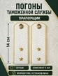 Погоны Таможенной службы белые картон звание Прапорщик