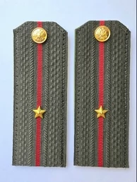 Погоны МО общевойсковые на китель звание Младший лейтенант ПЛАСТИК