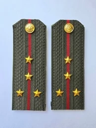 Погоны МО общевойсковые на китель звание Капитан ПЛАСТИК