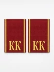 Фальш погоны КК кадетский корпус красные вышитые 8,5х6,5 см