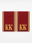 Фальш погоны КК кадетский корпус красные вышитые 8,5х6,5 см