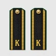 Погоны ПС ФСБ курсантские К темно-синие 14 см картон в сборе с фурнитурой