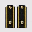 Погоны ФСБ курсантские К темно-синие 14 см картон металлические буквы К в комплекте