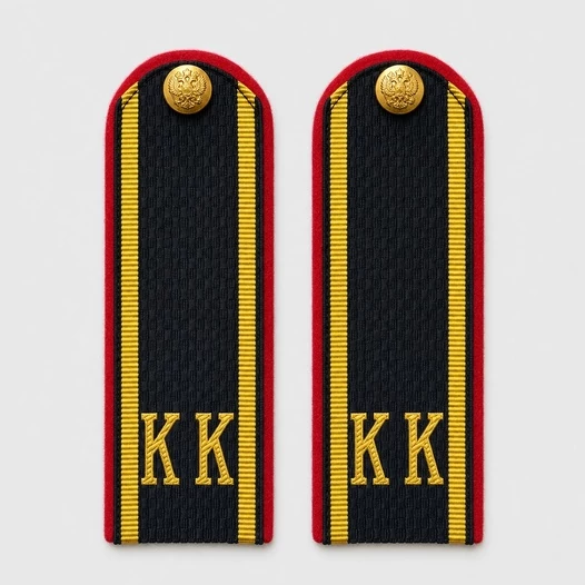 Погоны Полиции КК кадетский корпус 14х5см КАРТОН в сборе с фурнитурой