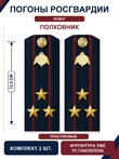 Погоны Росгвардии ФСВНГ на куртку 13,5 см ПЛАСТИК звание Полковник цвет темно-синий