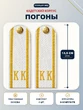 Погоны Полиции КК кадетский корпус ПЛАСТИК белые 13,5см с фурнитурой
