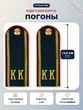 Погоны Полиции МВД кадетские КК 13,5 см ПЛАСТИК в сборе с фурнитурой